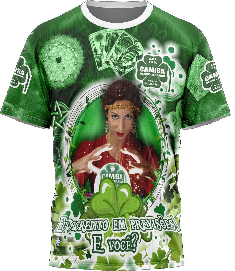 CBV A 001 (1) Camiseta Enredo 2015 - Camisa Verde e Branco - Imagem 1