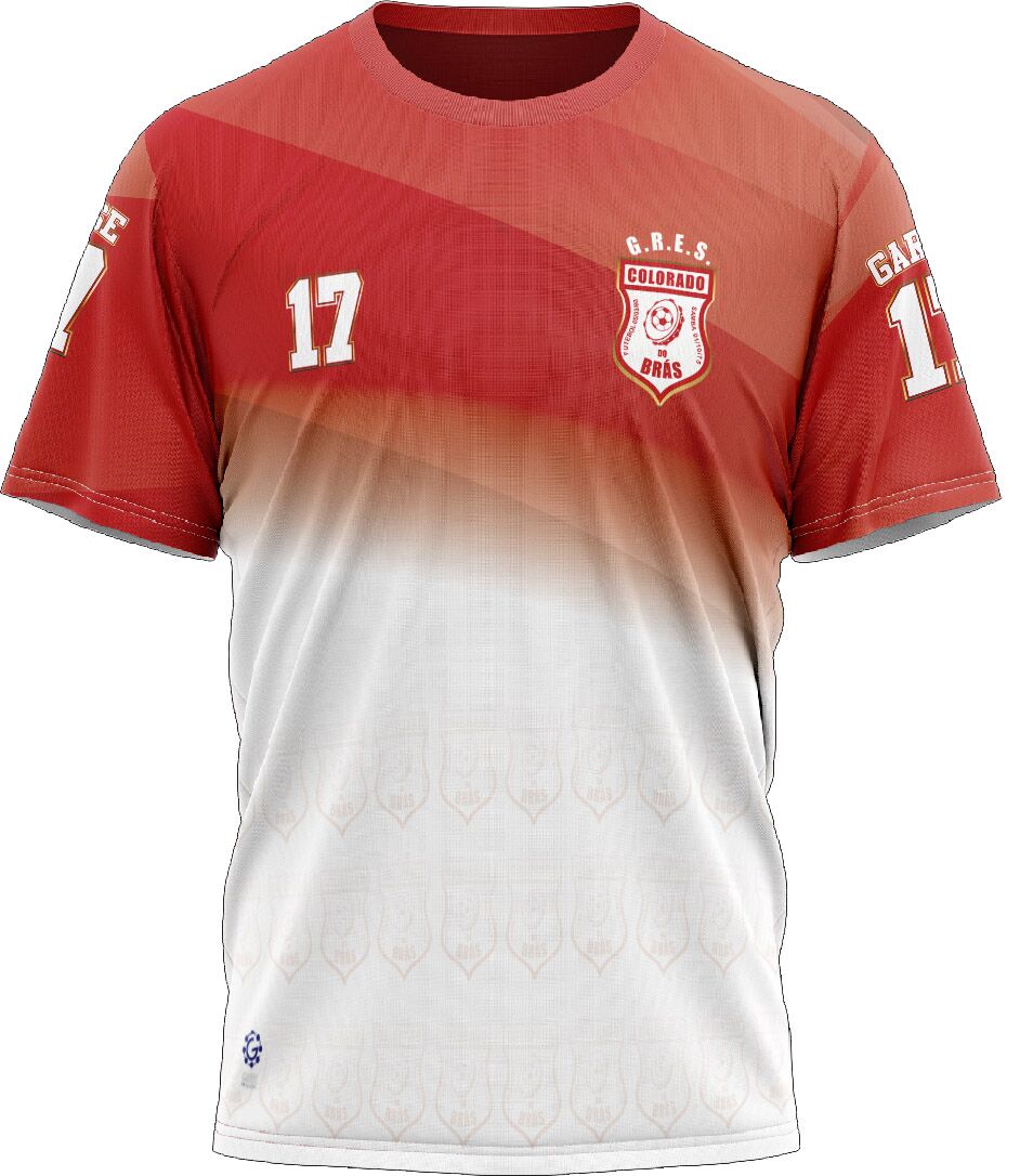 Camiseta Vermelha e Branco - Colorado do Brás - Imagem 1