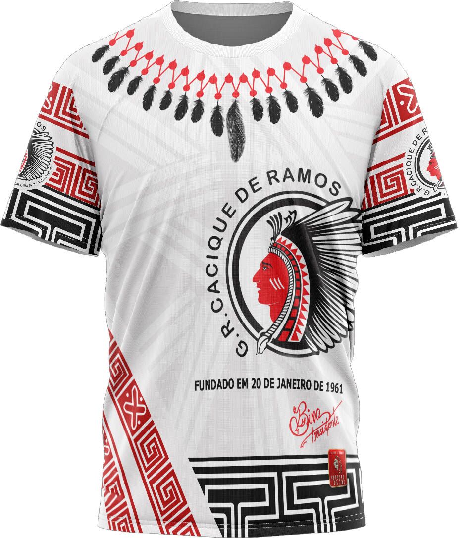 Camiseta Cacique de Ramos - Colar de Penas - Imagem 1