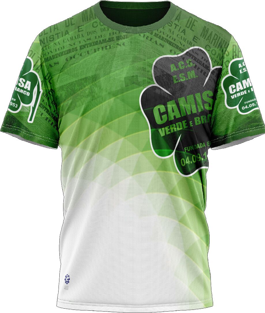 Camiseta Flash - Camisa Verde e Branco - Imagem 1
