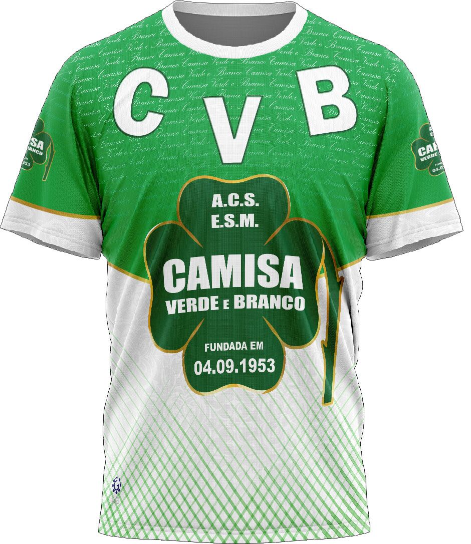 Camiseta CVB - Camisa Verde e Branco - Imagem 1
