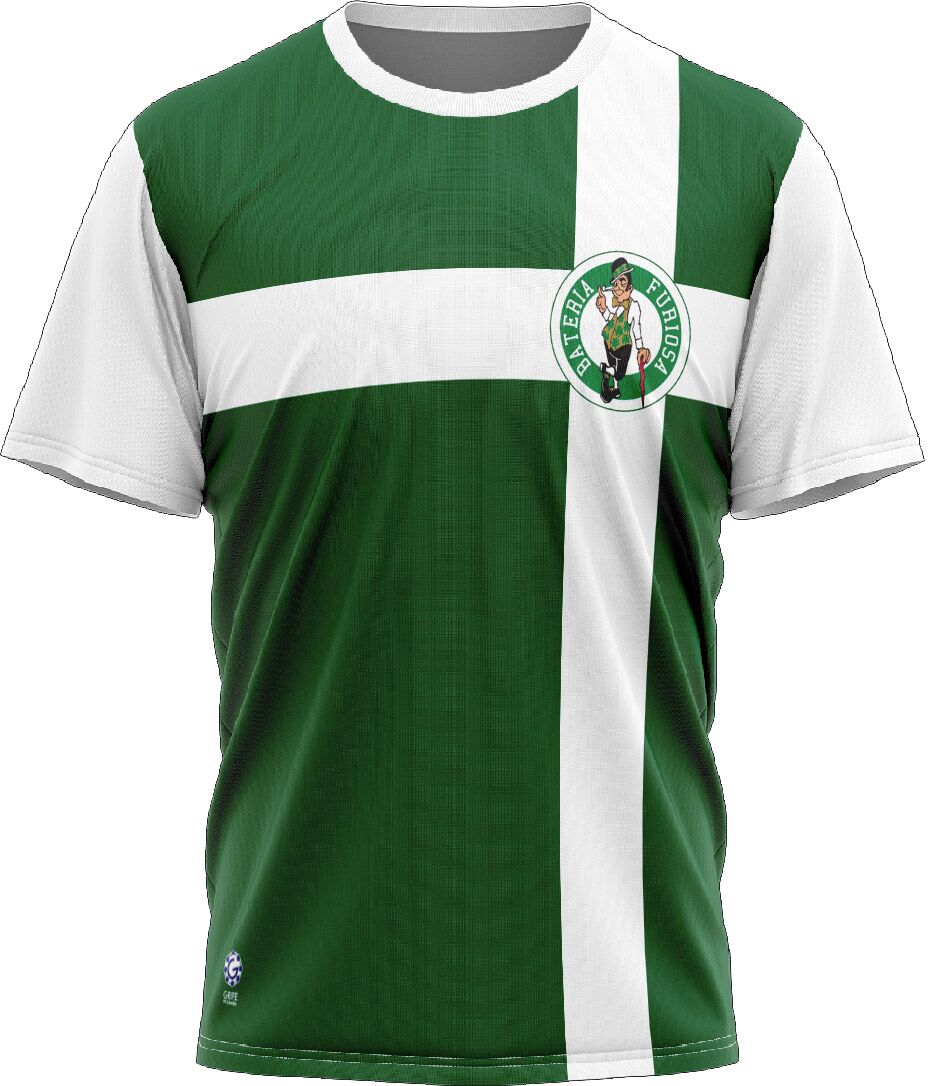 Camiseta Bateria Furiosa Celtics- Camisa Verde e Branco - Imagem 1
