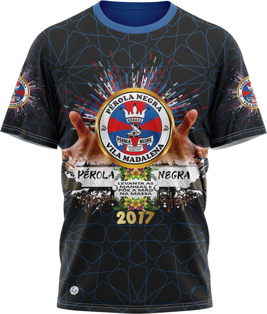 Exclusive Mockups for Branding and Packaging Design Camiseta Enredo 2017 Preta - Perola Negra - Imagem 1