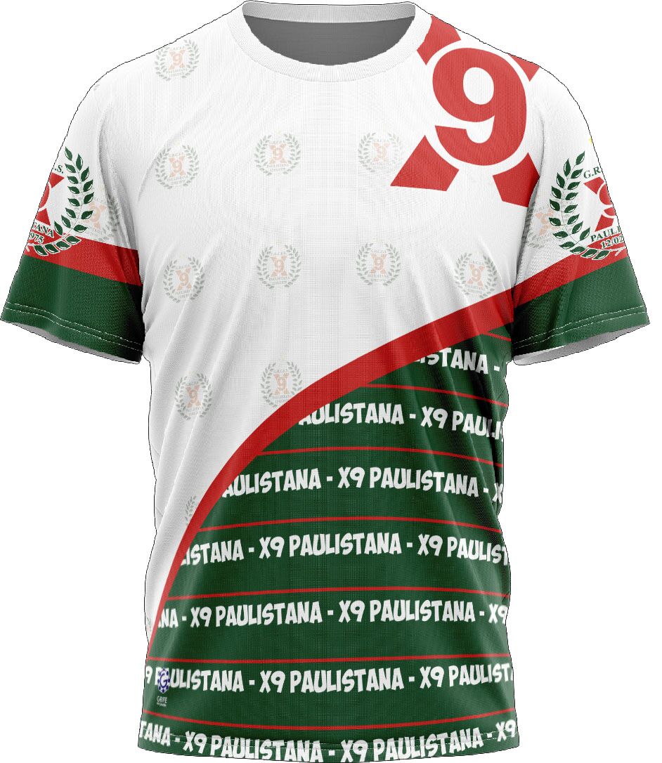 X9P A 014 (1) Camiseta Retrô 2014- X9 Paulistana - Imagem 1