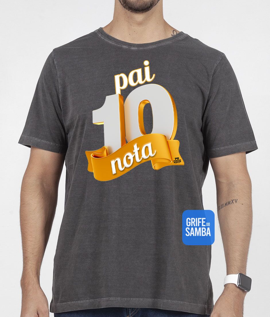 ESTAMPA 25 ESTONADA CHUMBO FRENTE Camiseta - Pai Nota 10 - Imagem 1