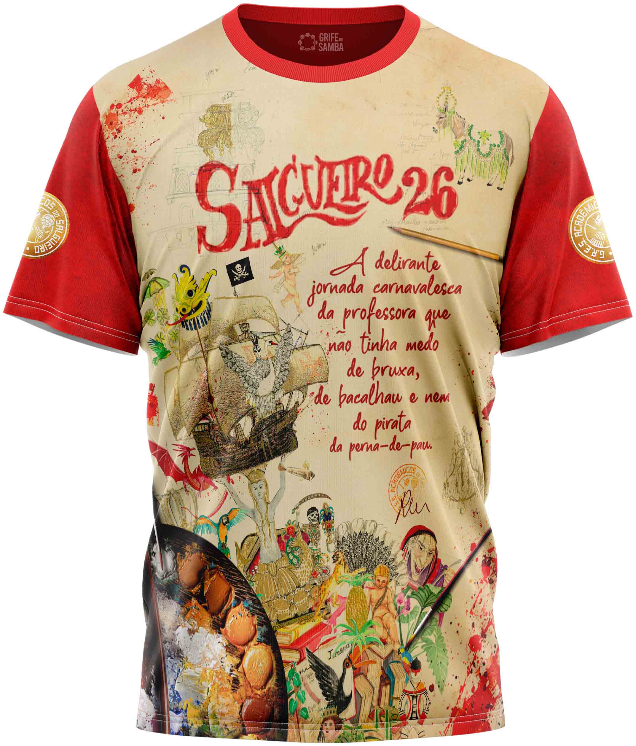 Camiseta Enredo 2026 - Salgueiro Bege - Imagem 1