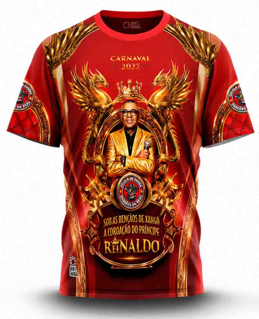 FRENTE Camiseta Dragões da Real - Enredo 2027 - Imagem 1