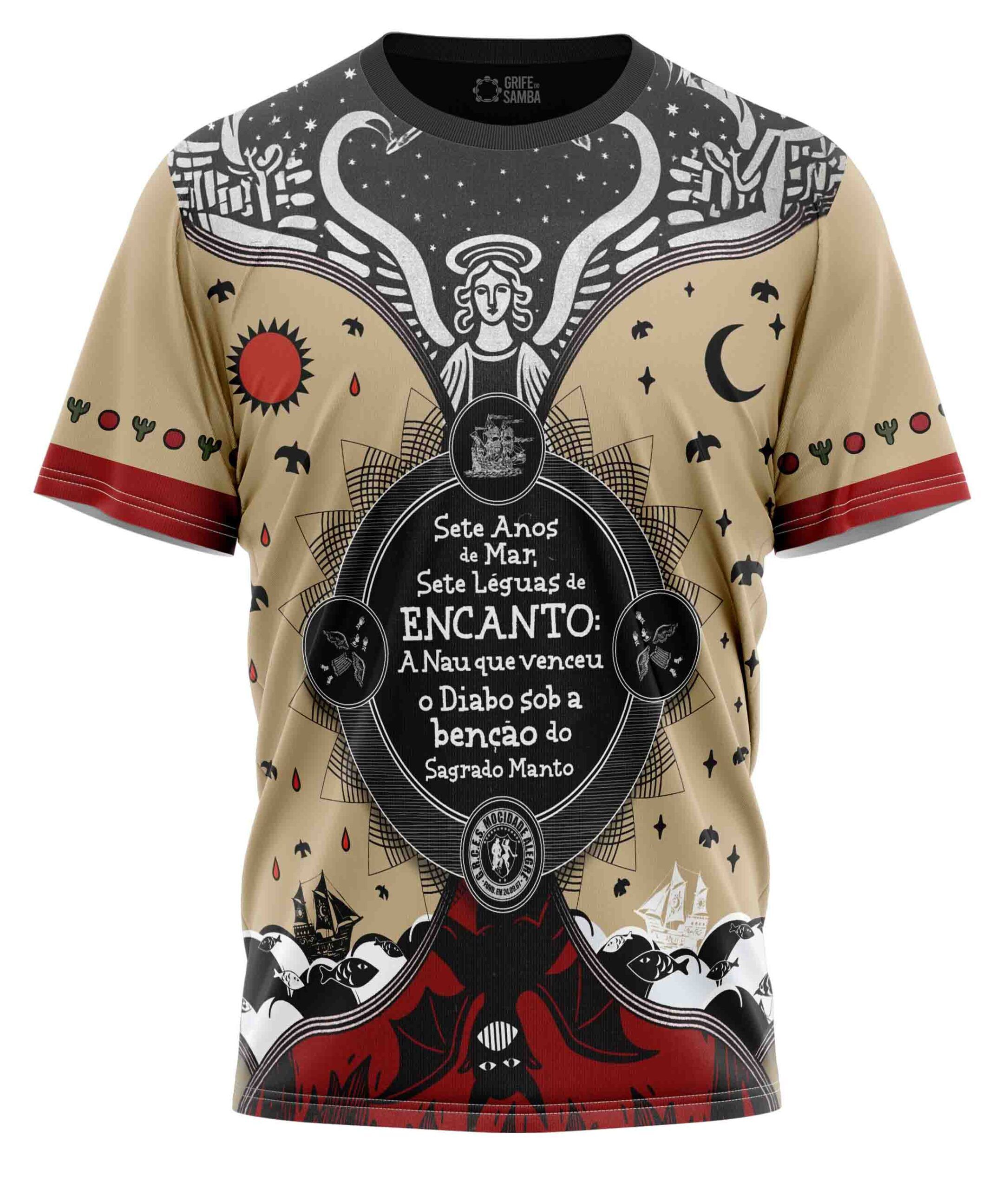 Camiseta Mocidade Alegre - Enredo 2027 - Bege - Imagem 1