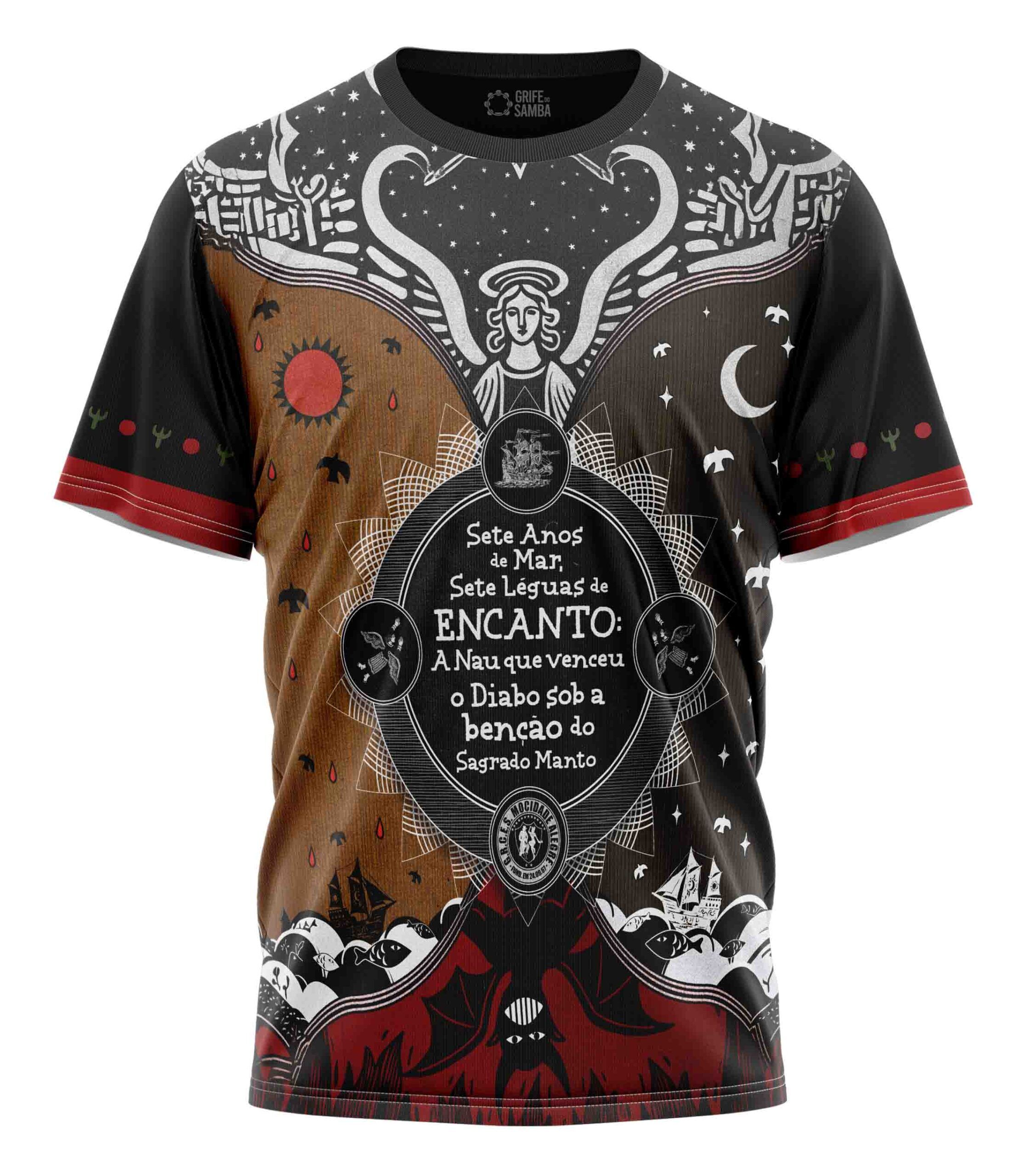 MOCIDADE ALEGRE - PRETA - ENREDO 2027 FRENTE Camiseta Mocidade Alegre - Enredo 2027 - Bege Preta - Imagem 1