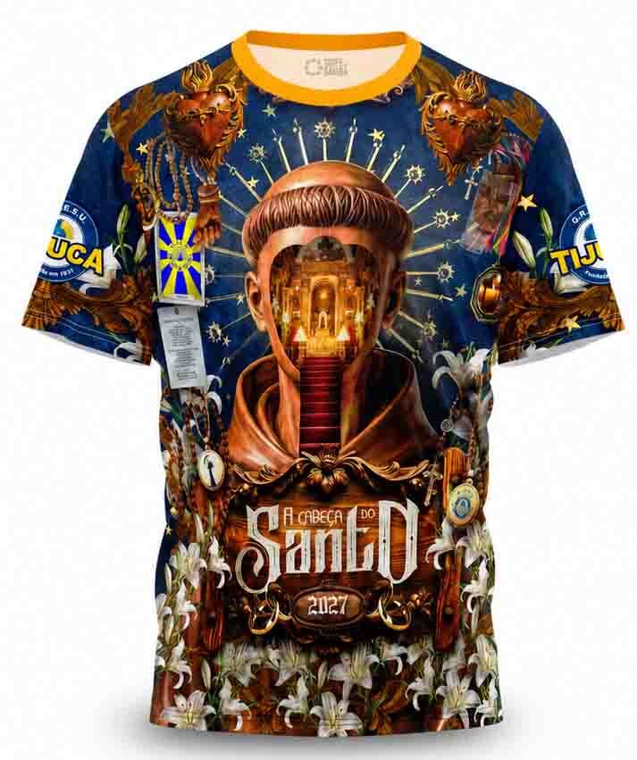 TIJUCA AZUL FRENTE Camiseta Unidos da Tijuca - Enredo 2027 - Azul - Imagem 1