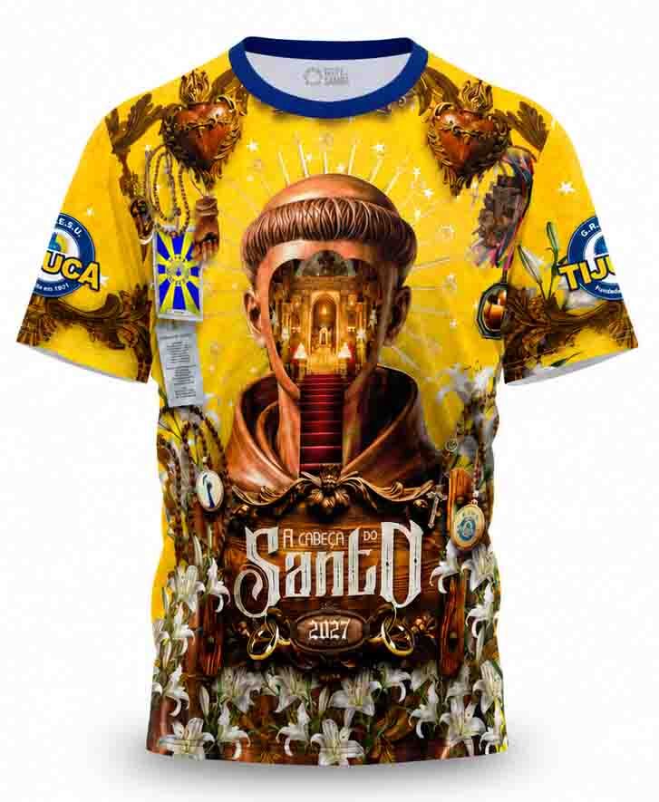 UNIDOS DA TIJUCA FRENTE Camiseta Unidos da Tijuca - Enredo 2027 - Amarela - Imagem 1