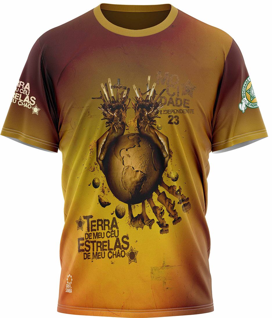 MPM 1 015 (2) Camiseta Enredo 2023 Dourado - Mocidade Indep. Padre Miguel - Imagem 1