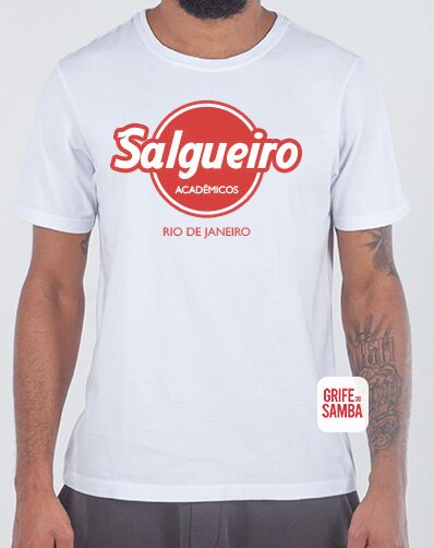 Camiseta de Algodão Letreiro Redondo Branca - Salgueiro - Imagem 1