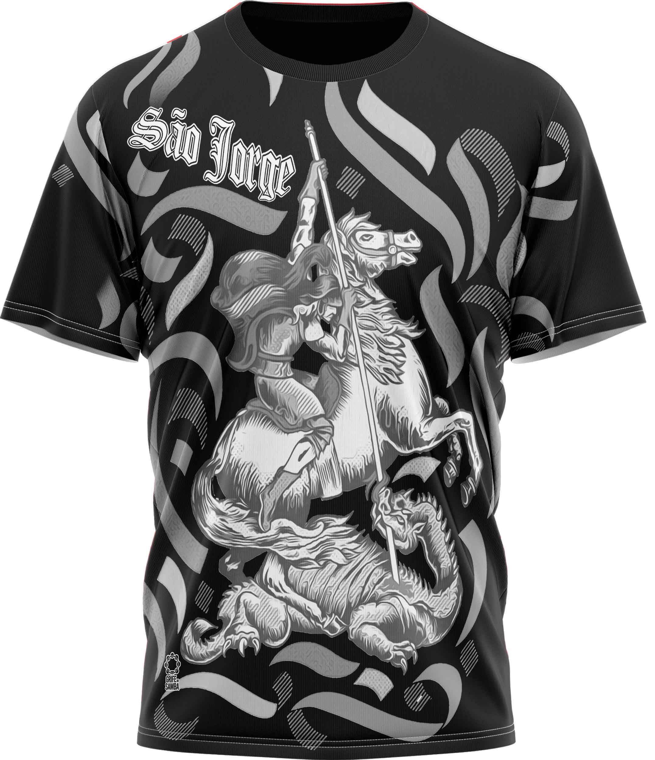 Camiseta São Jorge - Preta - Imagem 1